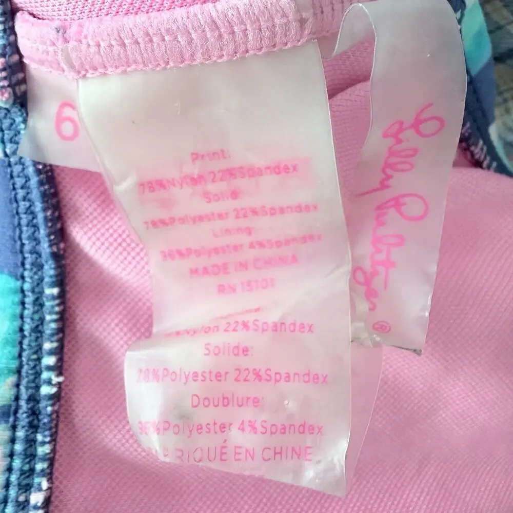 Lilly Pulitzer Gemmini Turtle Villa Bikini Top sz 6